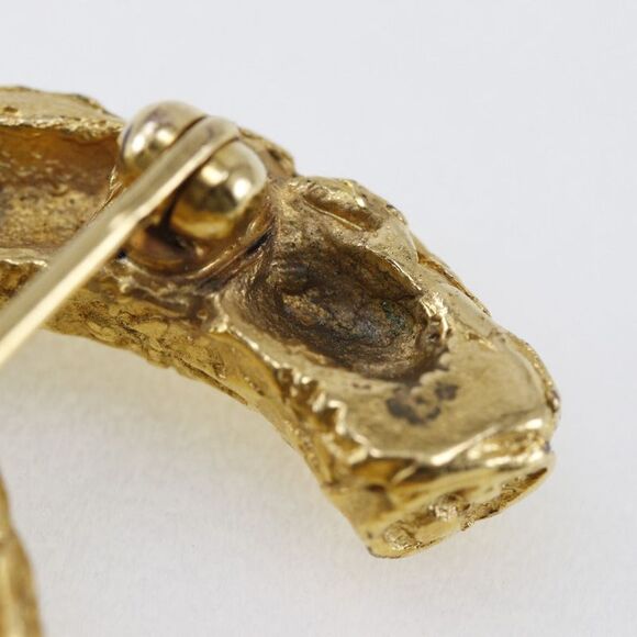 Chanel Coco Mark Brooch Gold Plated 93A - Picture 4 of 5